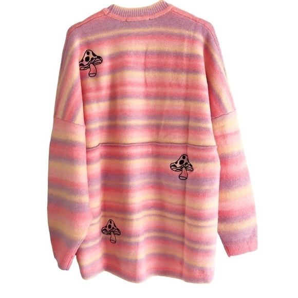 SPIRIT JERSEY Psychedelic Mushrooms Crew Neck Pullover Sweater Large Unisex - Picture 6 of 14